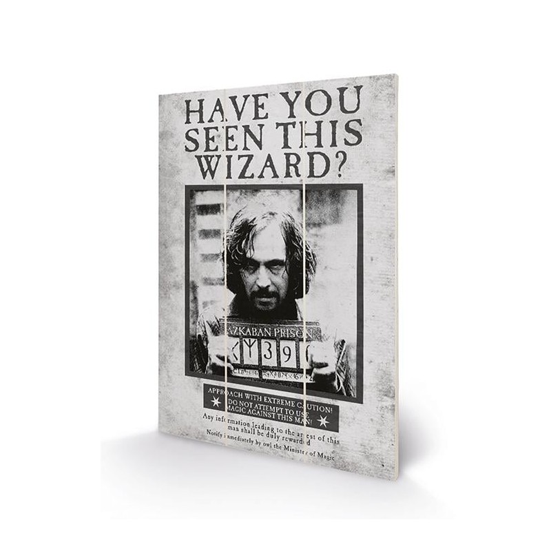 HARRY POTTER - Sirius Wanted - Impression sur bois 20x29.5
