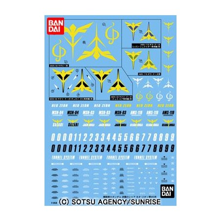 GUNDAM - GUNDAM DECAL 072 - Char's Counterattack Zeon