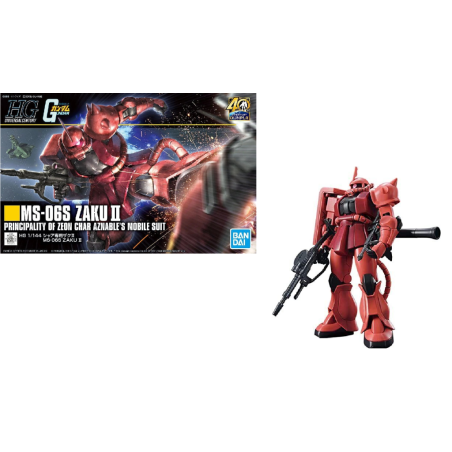GUNDAM - HGUC 1/144 Gunpla 40th MS-06S Zaku II - Model Kit