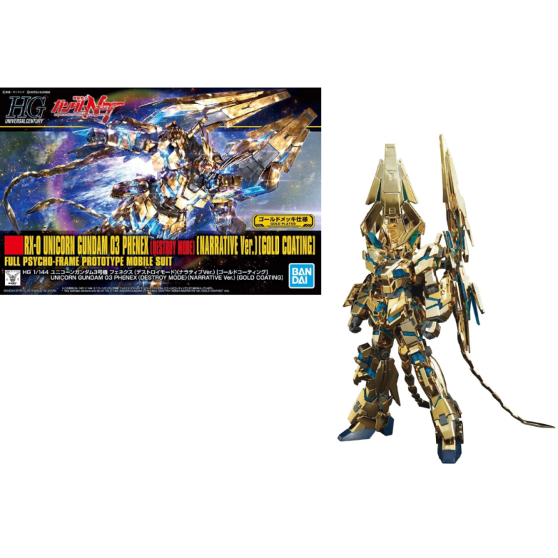 GUNDAM - HGUC 1/144 RX-0 Unicorn Gundam 03 Phenex Gold - Model Kit
