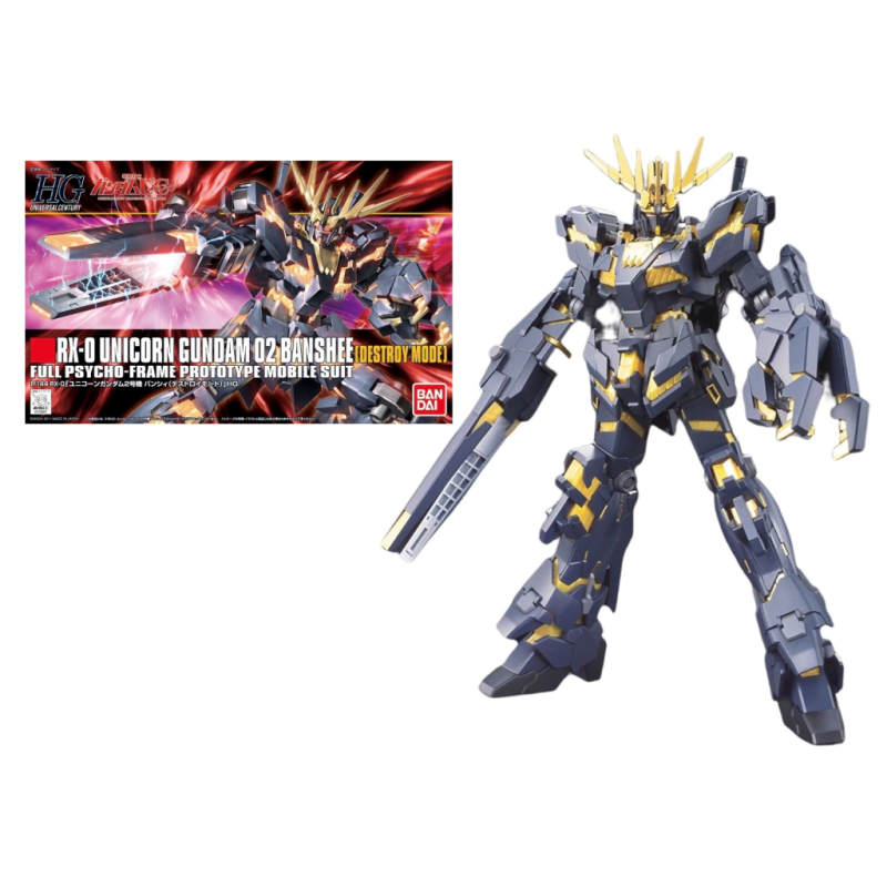 GUNDAM - HGUC 1/144 RX-0 Unicorn 02 Banshee Destroy Mode - Model Kit