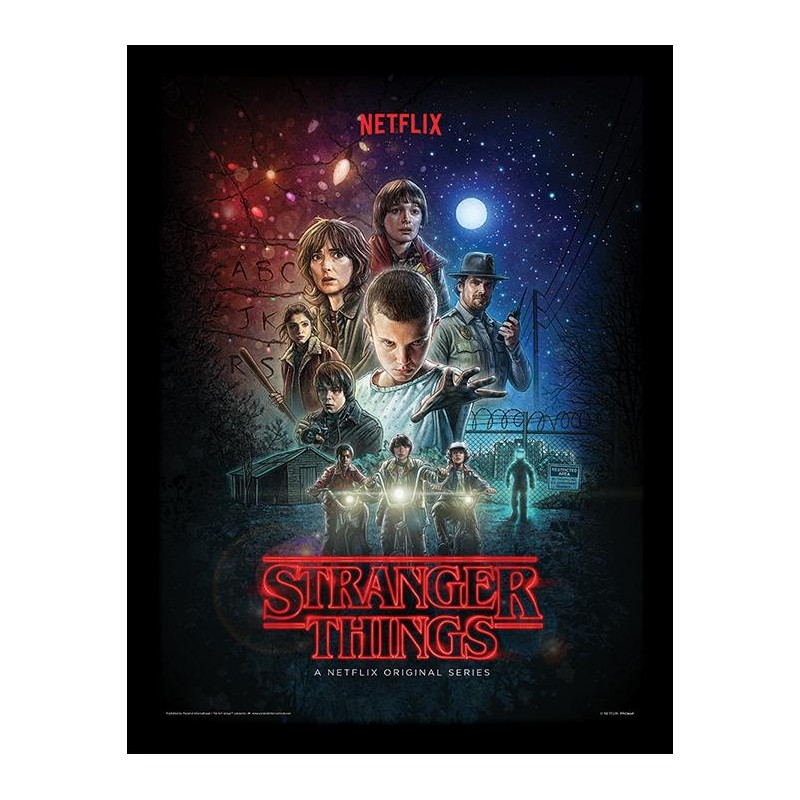 STRANGER THINGS - One Sheet - Impression encadrée 30x40cm