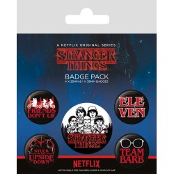 STRANGER THINGS - Characters - Pack de 5 badges