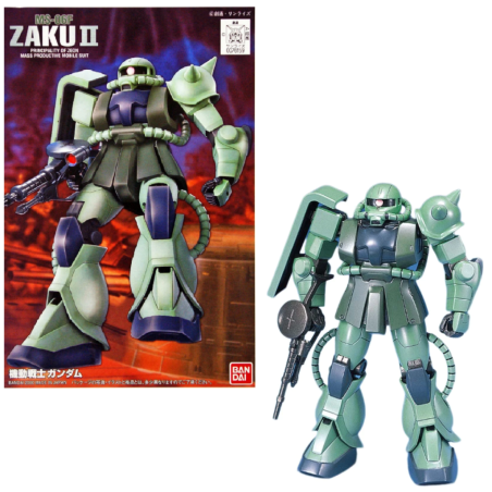 GUNDAM - 1/144 FG MS-06F/J Zaku II - Model Kit 13cm