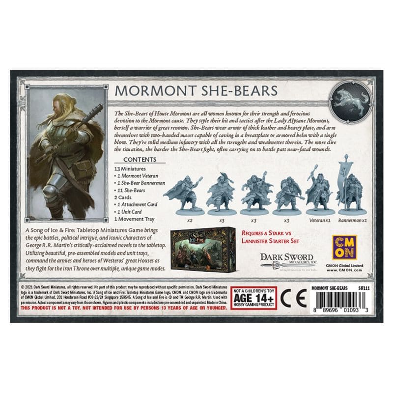 Mormont She-Bears A Song Of Ice and Fire Miniatures Exp (Anglais)