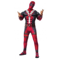 MARVEL - Deadpool - Déguisement Luxe Adulte - Combinaison Taille Stand