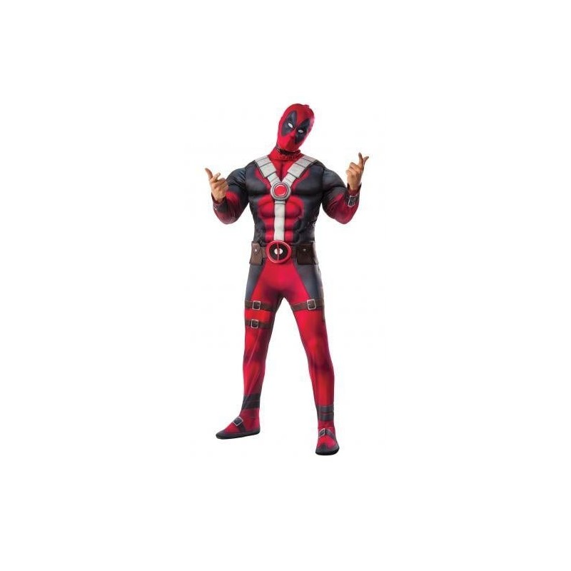 MARVEL - Deadpool - Déguisement Luxe Adulte - Combinaison Taille Stand