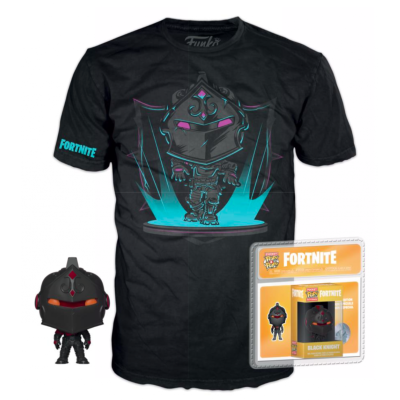 FORTNITE - Boxed T-Shirt POP + Pocket POP - Black Knight (XL)