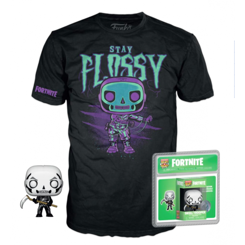 FORTNITE - Boxed T-Shirt POP + Pocket POP - Skull Trooper (XL)