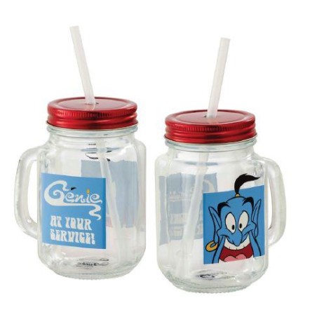 DISNEY - Aladdin At Your Service Mason Jar