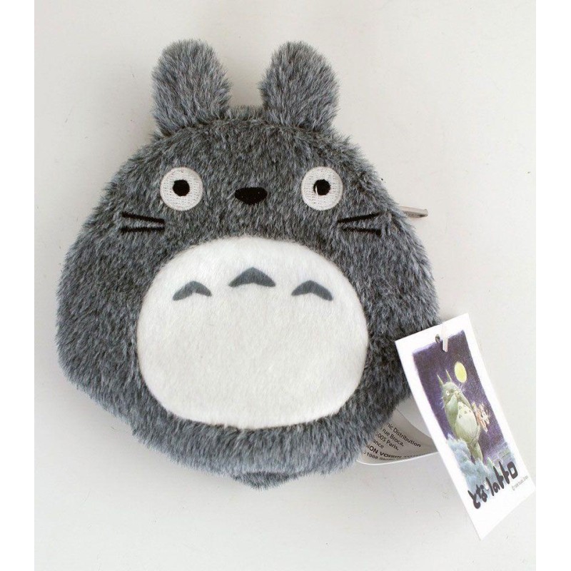 STUDIO GHIBLI - Coin Purse Totoro Plush Grey - 12 cm