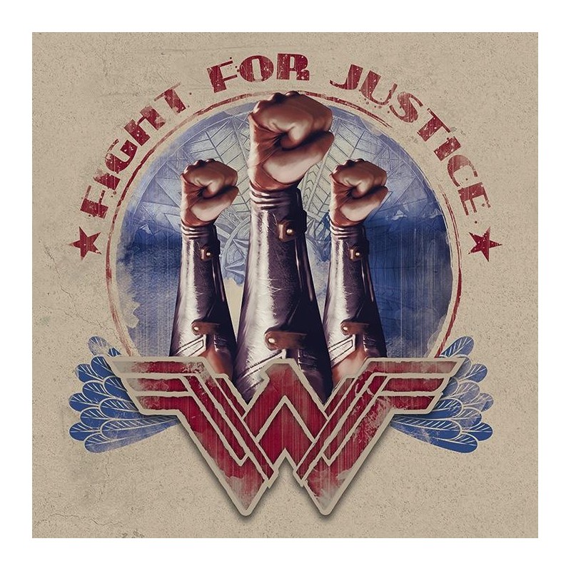 WONDER WOMAN - Canvas 40X40 '18mm' - Fight For Justice