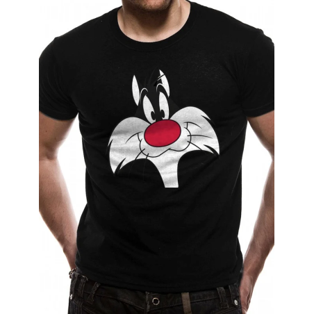 LOONEY TUNES - T-Shirt IN A TUBE- Sylvester Face (L)