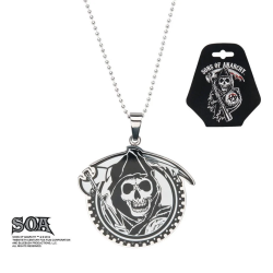 SONS OF ANARCHY - Grim Reaper Geard with Gunsickle Pendants with Chain