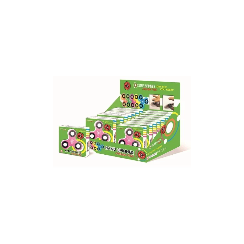 STEELSPINNER - HAND FINGER - Display Classic FLUO 16pces
