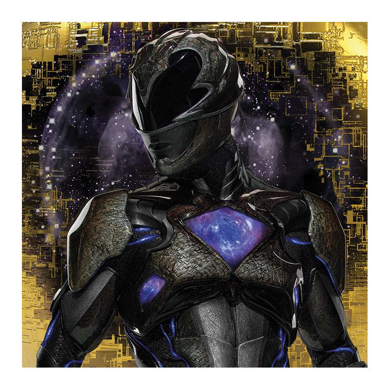 POWER RANGERS MOVIE - Canvas 40X40 '18mm' - Black Ranger Pose