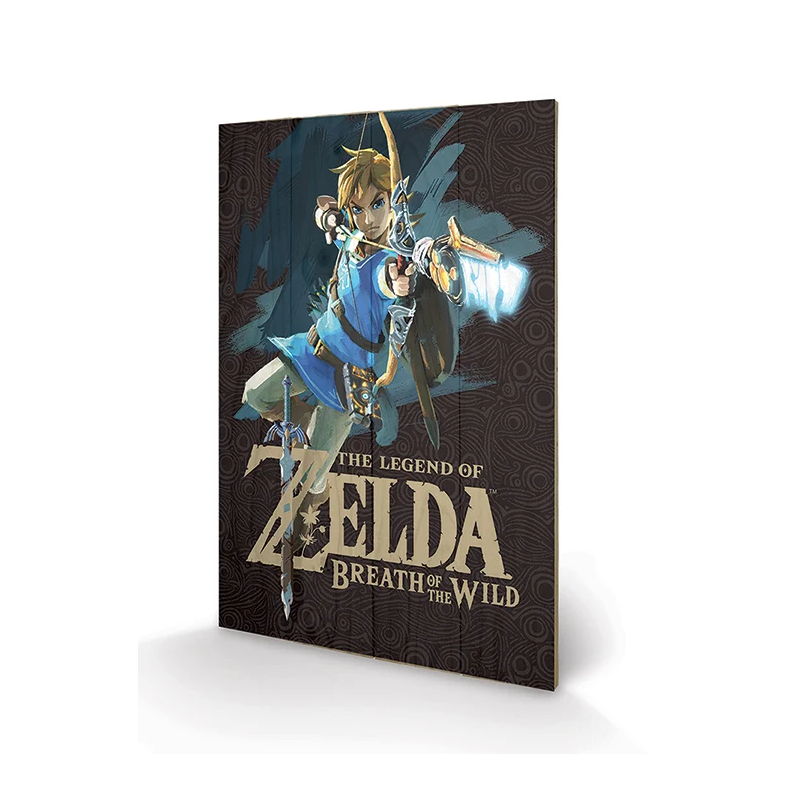 ZELDA BREATH OF THE WILD - Game Cover - Impression sur bois 40x59cm