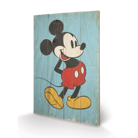 DISNEY - Mickey Mouse Retro - Impression sur bois 40x59cm REPROD