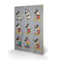 DISNEY - Mickey Mouse Evolution Color - Impression sur bois 40x59cm