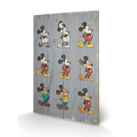 DISNEY - Mickey Mouse Evolution Color - Impression sur bois 40x59cm