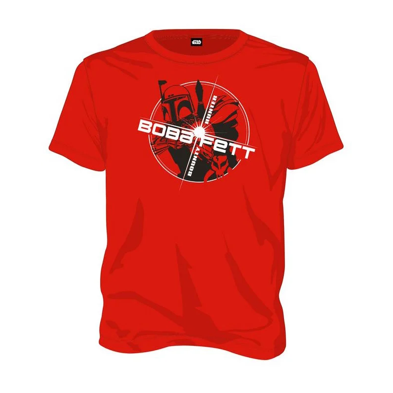 STAR WARS - T-Shirt Boba Fett Bounty Hunter - Red (S)