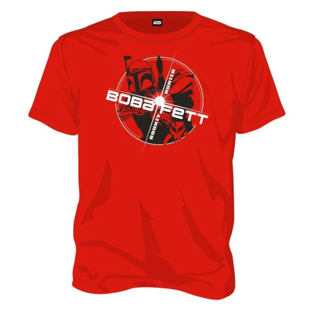 STAR WARS - T-Shirt Boba Fett Bounty Hunter - Red (S)