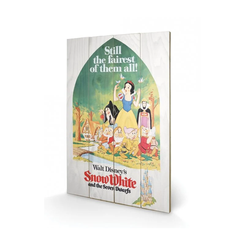 DISNEY - Snow White Still the Faires - Impression sur bois 40x59cm