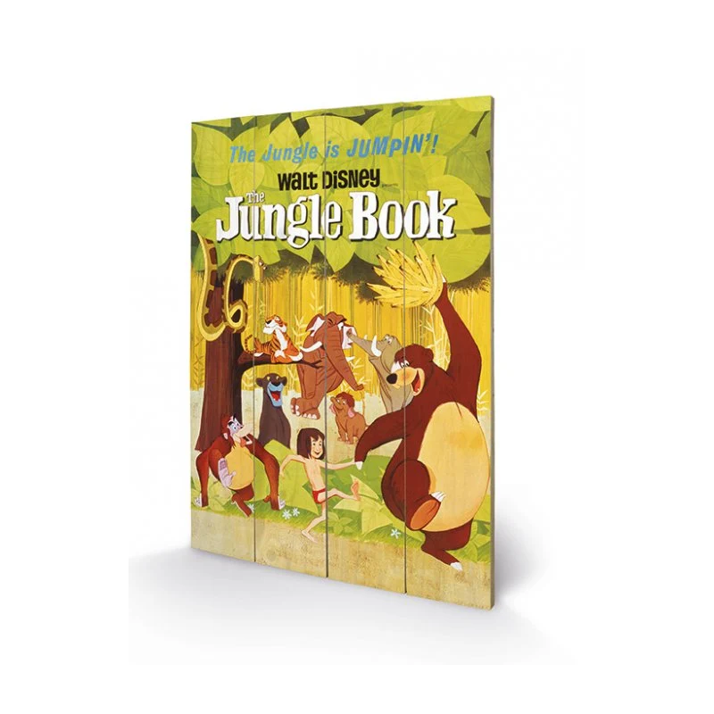 DISNEY - The Jungle Book Jumping - Impression sur bois 40x59cm