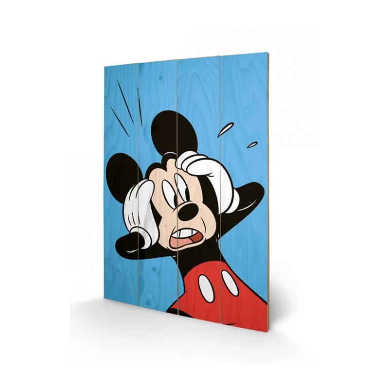 DISNEY - Mickey Mouse Shocked - Impression sur bois 40x59cm