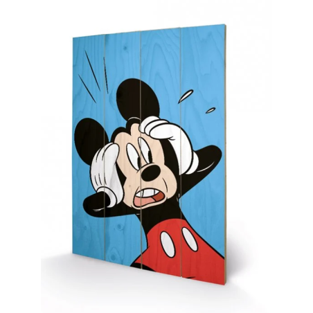 DISNEY - Mickey Mouse Shocked - Impression sur bois 40x59cm