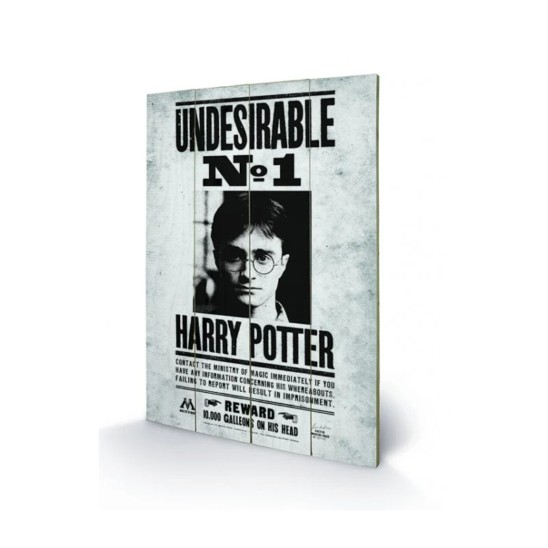 HARRY POTTER - Undesirable N° 1 - Impression sur bois 40x59cm