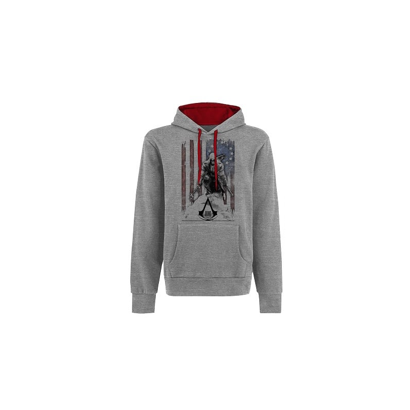 ASSASSIN'S CREED 3 - Sweatshirt - Flag and Connor Grey (XL)