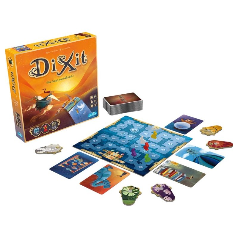 Boîte de jeu Dixit et contenu