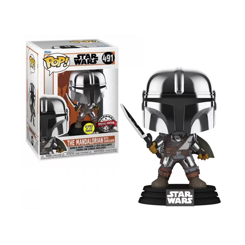 THE MANDALORIAN - POP Star Wars NÂ° 491 - Mandalorian avec Darksaber