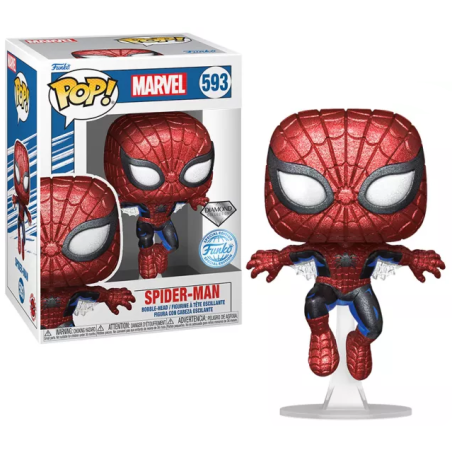 MARVEL - POP Marvel NÂ° 593 - Spider-Man (Diamant)