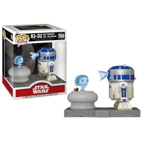 STAR WARS - POP Deluxe NÂ° 766 - R2-D2 avec Hologramme Princesse Leia