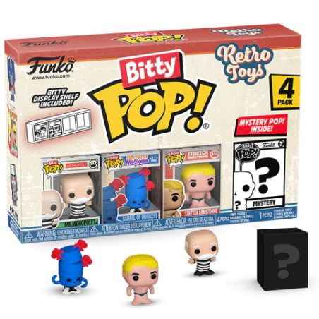 RETRO TOYS - Bitty Pop 4 Pack 2.5cm - Mr Monopoly