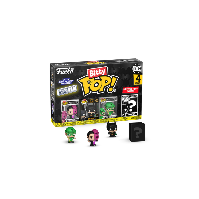 BATMAN 85TH - Bitty Pop 4 Pack 2.5cm - Double Face