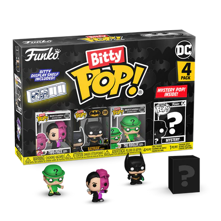 BATMAN 85TH - Bitty Pop 4 Pack 2.5cm - Double Face