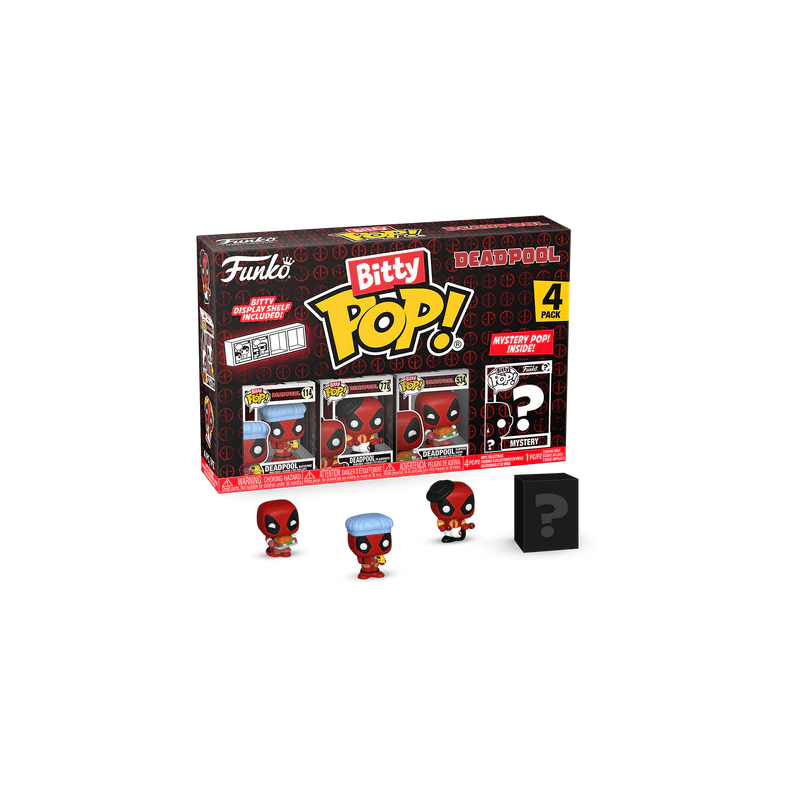 DEADPOOL - Bitty Pop 4 Pack 2.5cm - Bathtime
