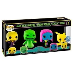 NIGHTMARE BEFORE CHRISTMAS - POP - Blacklight 4 PACK Sp. Edition