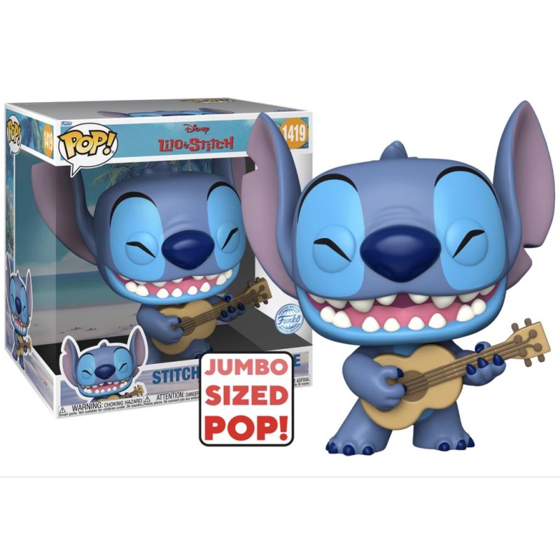 LILO & STITCH - POP Jumbo NÂ° 1419 - Stitch avec Ukelele