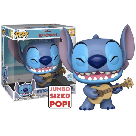 LILO & STITCH - POP Jumbo NÂ° 1419 - Stitch avec Ukelele