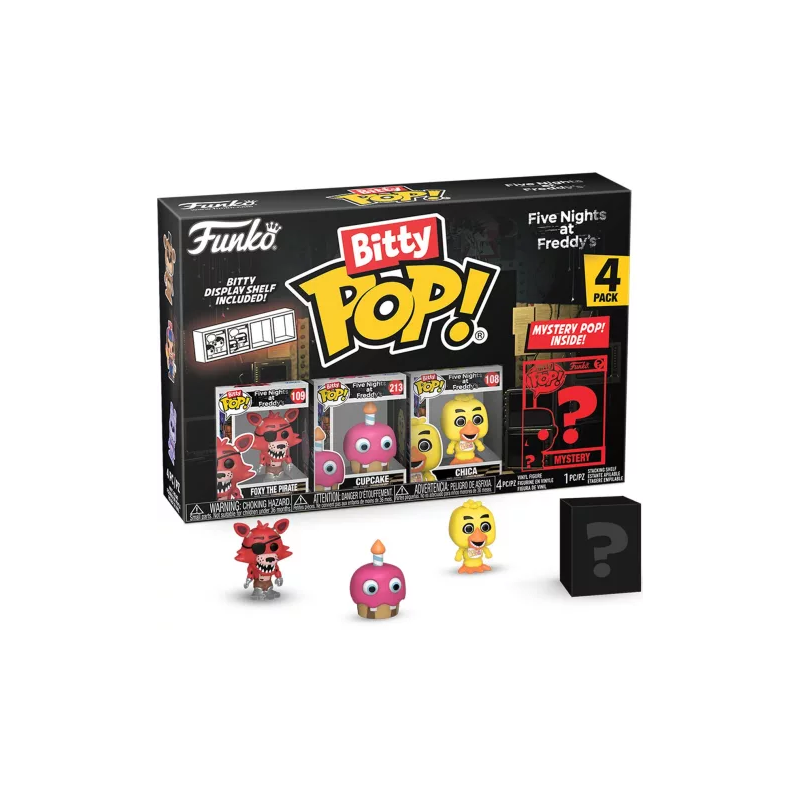 FIVE NIGHTS AT FREDDY'S - Bitty Pop 4 Pack 2.5cm - Foxy