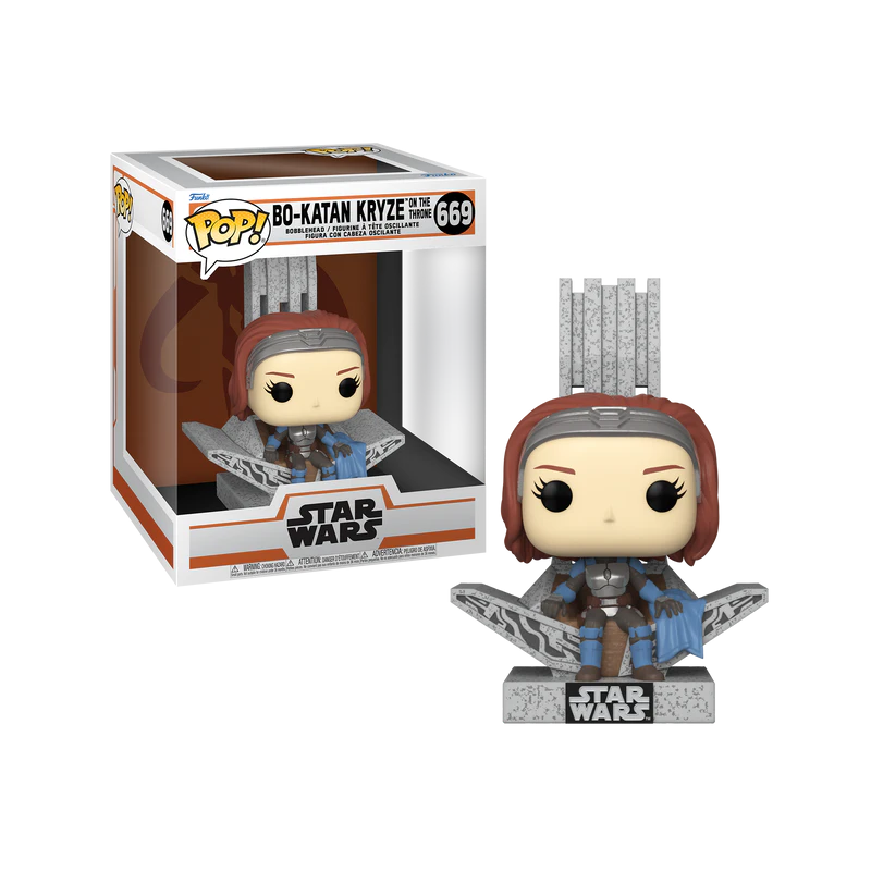 THE MANDALORIAN - POP Deluxe NÂ° 669 - Bo Katan avec Throne