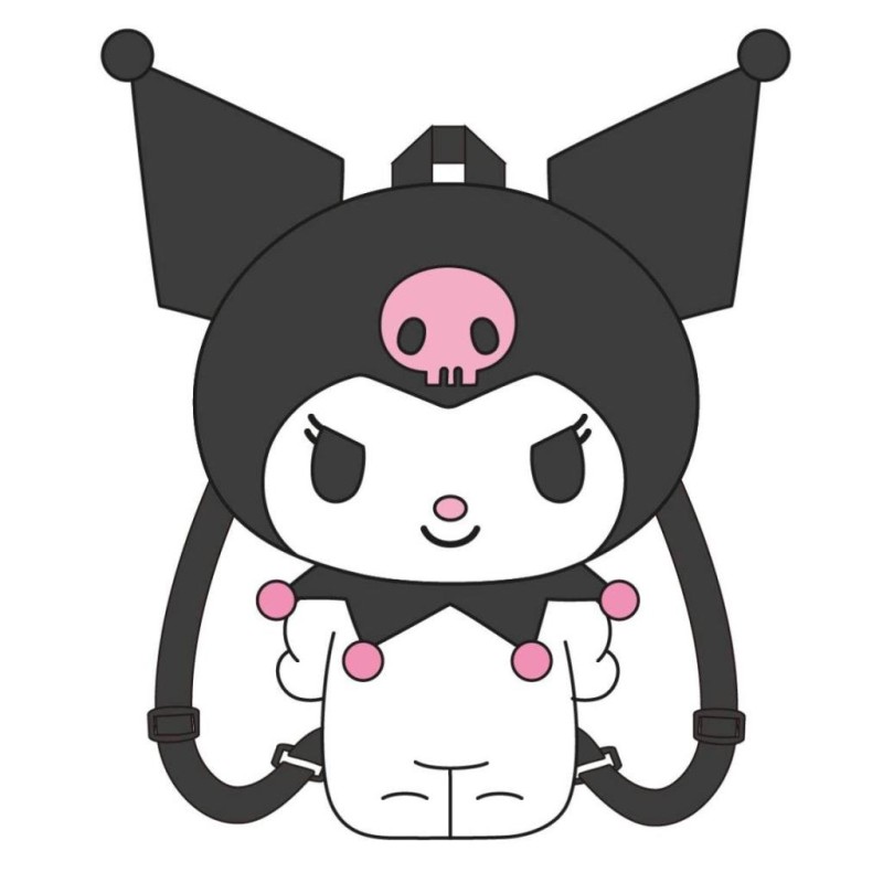 KUROMI - Plush Backpack - 30x17x11cm