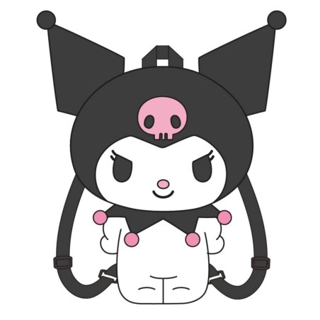KUROMI - Plush Backpack - 30x17x11cm