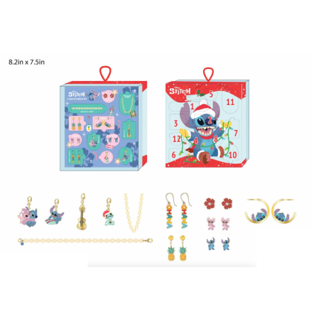 STITCH - Calendrier 12jours - Set Bijoux - 12 Pc.