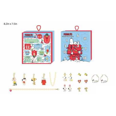 SNOOPY - Calendrier 12jours - Set Bijoux - 12 Pc.