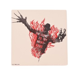 LES GRIFFES DE LA NUIT - Freddy on Fire- Sous Verre CarrÃ© en CÃ©ramique